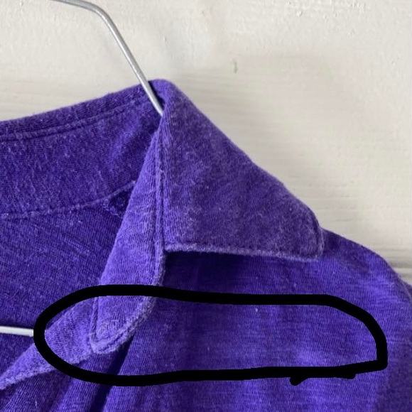 New York and company XS deep purple button up button front collared shirt blouse - Picture 11 of 17